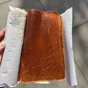 Persimmon and grape fruit leather