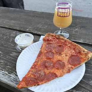 Pepperoni Pizza and Ranch dip