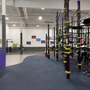 Basketball court &amp; climbing playground