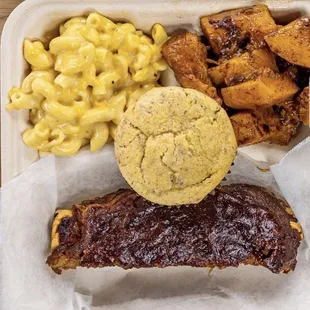 Eim Entree: Ribs, Mac N Cheeze, &amp; Candied Butternut Squash