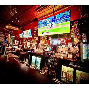 Inside InnJoy Logan Square. 2200 N Milwaukee Ave, Chicago, IL Sports Bar. Pizza. Wings Shrimps Burgers Salads etc. Cool!