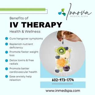 We offer a variety of IV therapies suited to your health needs!