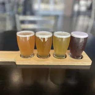 a flight of beers