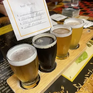 Beer flight $11.50