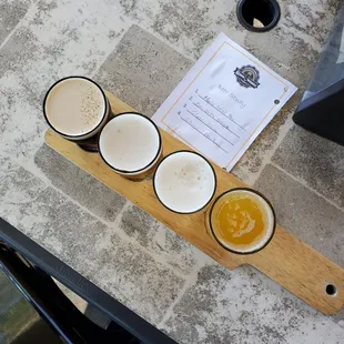 flight of beer, 4 of 6 that I tried here