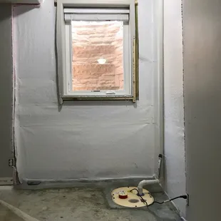 Carpet relay after sump pump install.