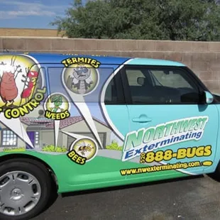Northwest Exterminating vehicle wrap.
