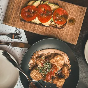 a plate of food on a table