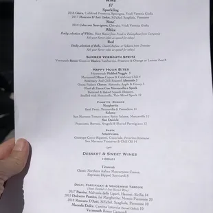 4/11/21 Happy Hour Menu