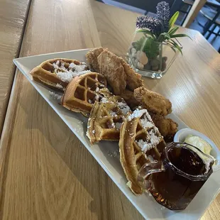 Chicken and waffles