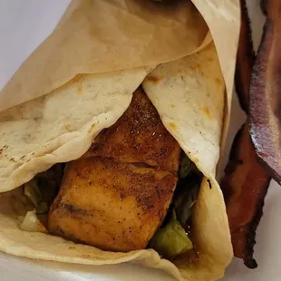 Blacked salmon inroll