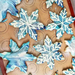 Frozen themed Elsa Snowflake Cookies