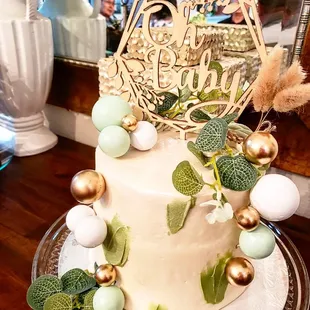 Baby Shower Cake - Red Velvet Cake with Cream Cheese Icing