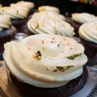 Posh Red Velvet Cupcakes, piped with Cream Cheese Icing
