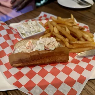 New England Lobster Roll (yuzu kosho slaw, old bay fries)