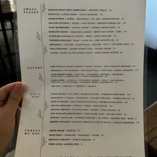 Menu (May 2024)