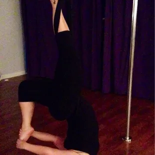 Crochet leg hang.