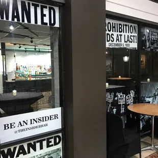 Front of bar area in lobby