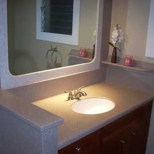Seamless Bathroom Sink &amp; Countertop