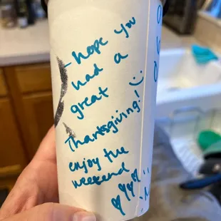 My sweet message on my coffee today