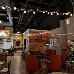 the interior of a coffee shop