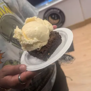 Ice Cream on a Brownie
