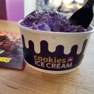 Purple ice cream