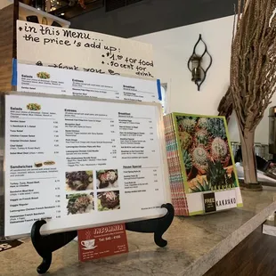 sushi and sashimi, menu
