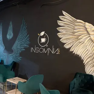the interior of a coffee shop