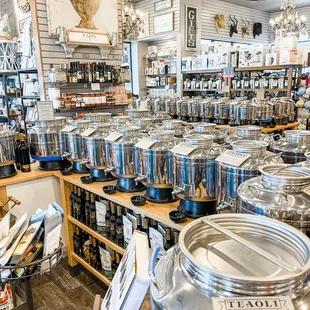 a variety of pots and pans