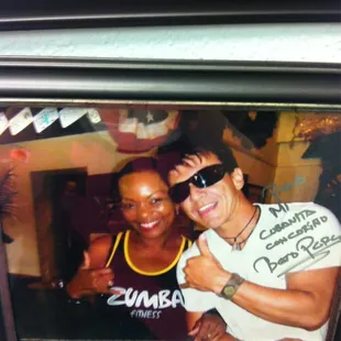 Owner / instructor, Shae Acosta, with Zumba creator, Beto Perez.