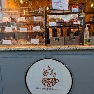 Ordering area and pastries