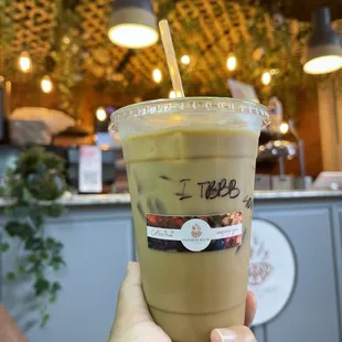 Ice Toffee brown butter bourbon latte