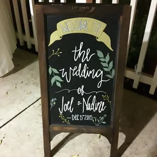 Welcome sign created by Inspired Design