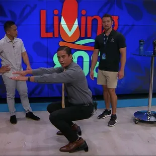 Had fun with Living 808 hosts discussing the potential benefits of using a ramp (heels elevated) during squats for improved depth/range!