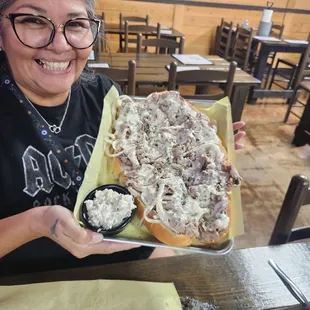 The Super Bowl Shuffle sandwich and potato salad
