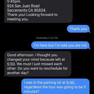 Communication with staff running the childcare