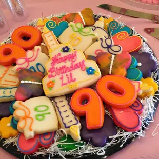 We showed off these cookies and ordered extra so guests could take a couple home!