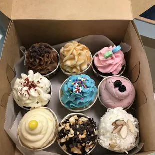 a box of cupcakes