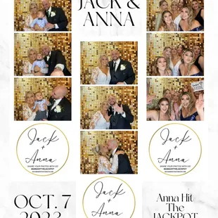 2x6 Template Design Photo Booth Prints For Newlywed Couple!