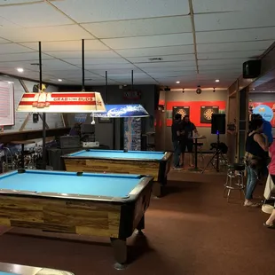 a pool table and pool tables