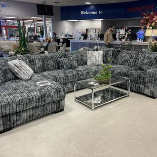 Plush sectional sofa