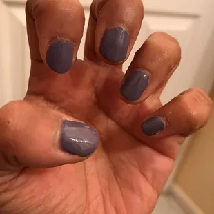 Three days after. Joe didn't take away the cuticle and did a poor pain job. Overall not worth it.