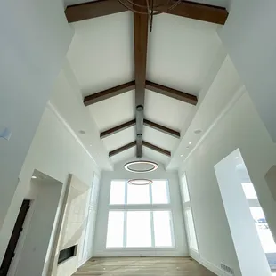 Screen shades reduce glare and provide view-through to see the views outside.