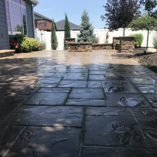 a wet patio