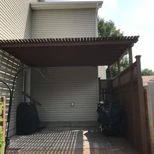 a pergolated patio