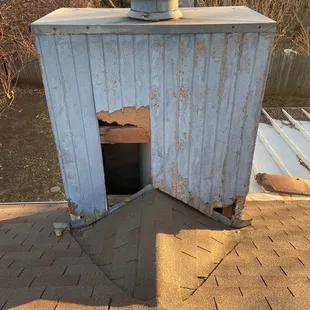Hole in chimney