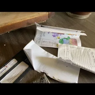 Mail from previous tenant that was shoved behind a drawer. Hadn't been cleaned out