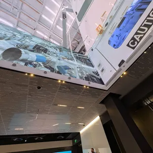 The video screen ceiling in the Intel lobby.
