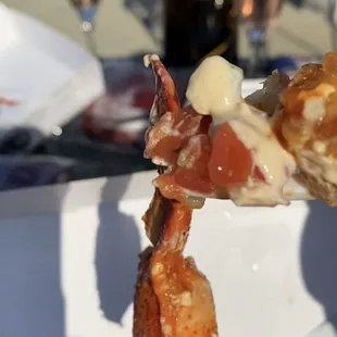 a plate of food on a table